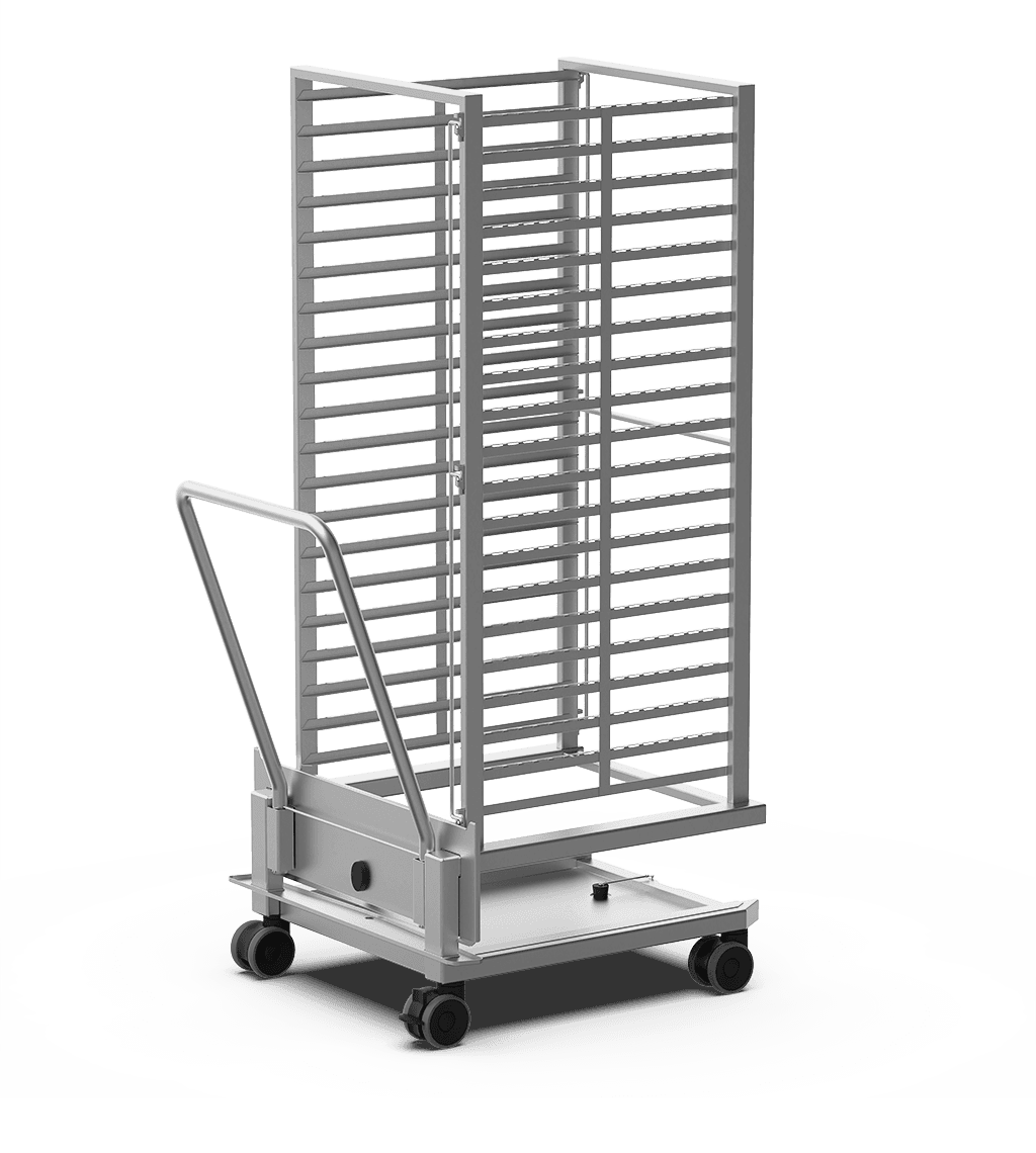 Unox Tray-houder trolley gemaakt van corrosiebestendig AISI 316L staal. XEVTL-2021.