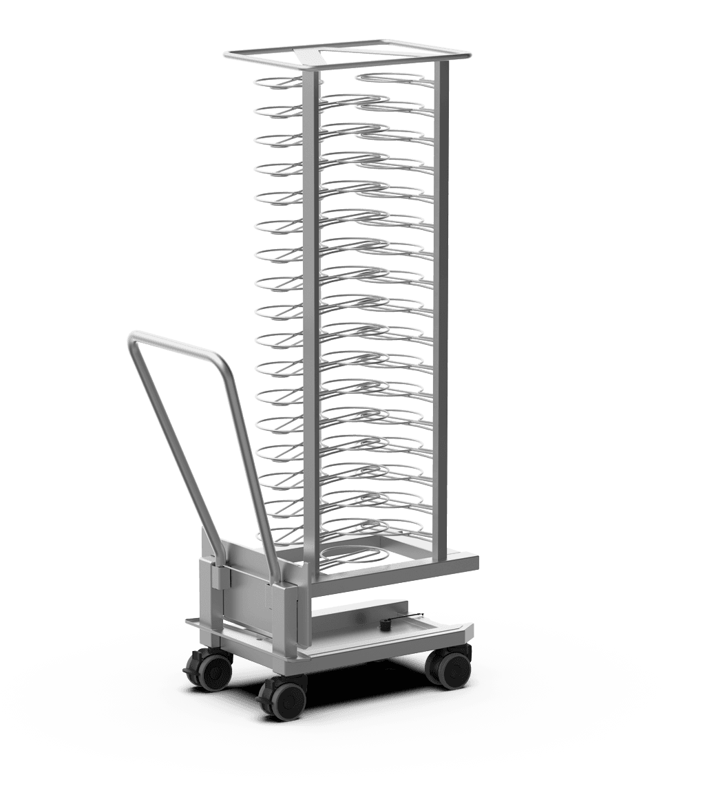 Unox Corrosion-resistant AISI 316L steel trolley for regenerating dishes. XECTL-051P.