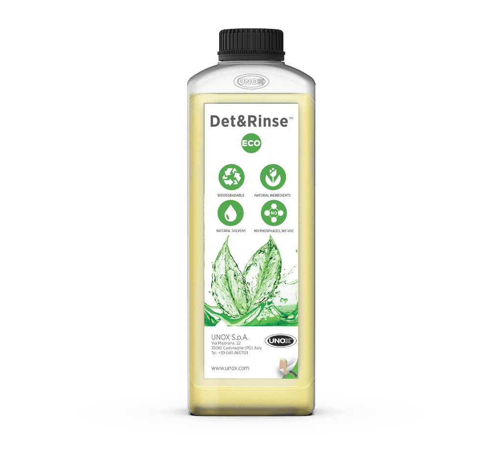 DET&Rinse™ ECO Unox rengøringsmiddel til kommerciel ovn med automatisk vask DB1018A0.