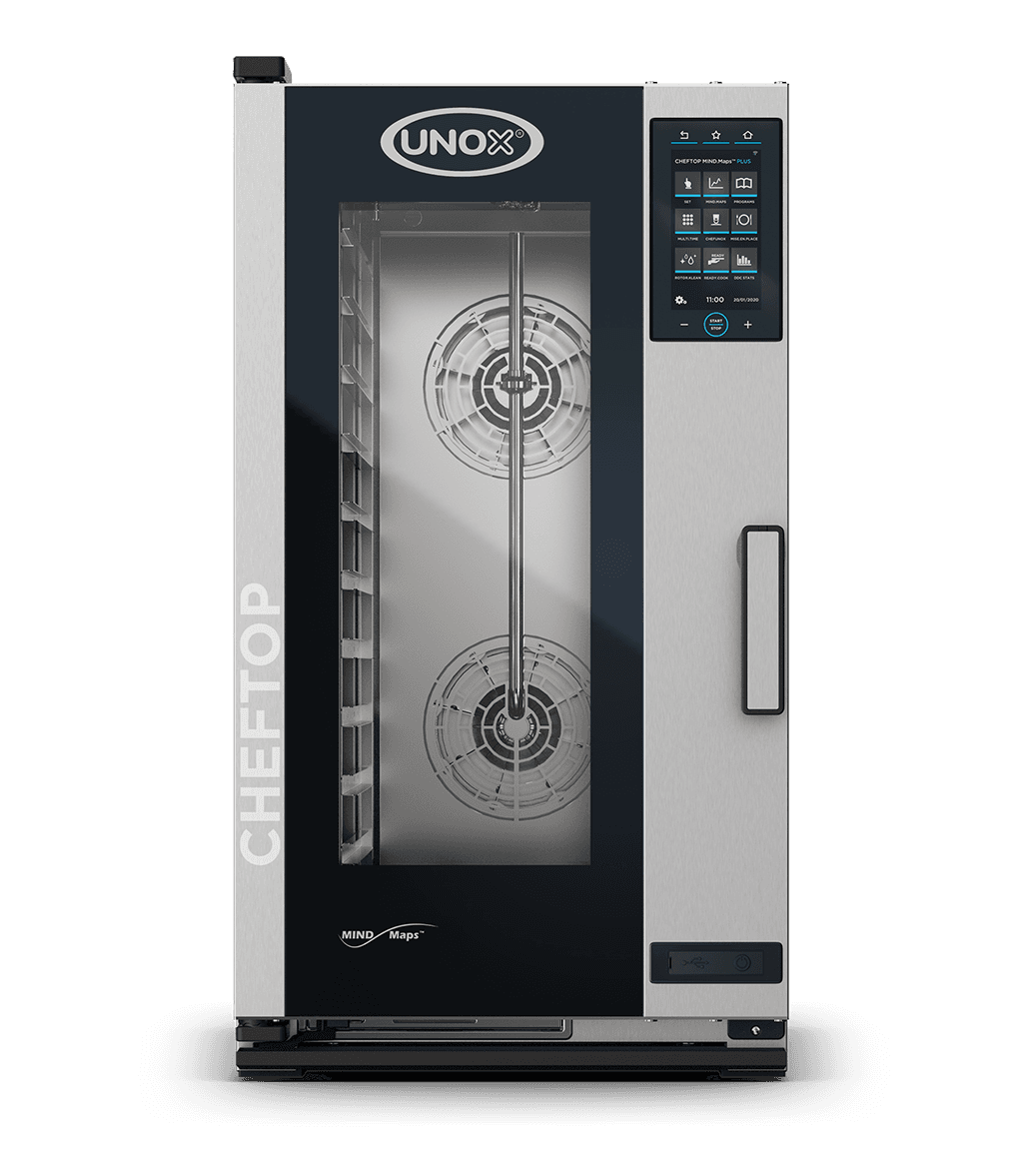 10 tepsili GN 1/1 UNOX CHEFTOP MIND.Maps™ PLUS ticari kombi fırın görüntüsü XMCC-1013-EPRM.