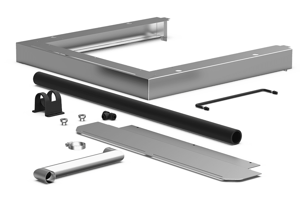 Unox It includes all the necessary parts for the correct installation of two stacked electric ovens. XWKQT-00EF-E.