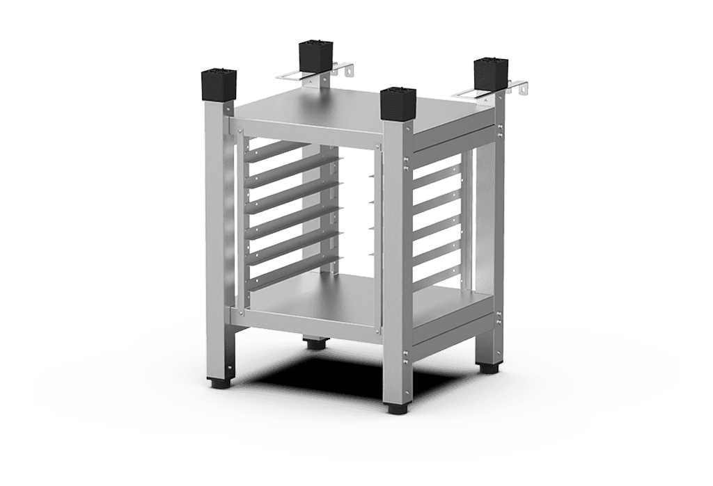 Unox De multifunctionele steun is ideaal om bakplaten veilig op te bergen en uw oven op de perfecte hoogte te plaatsen om te werken. XWCRC-0623-H.