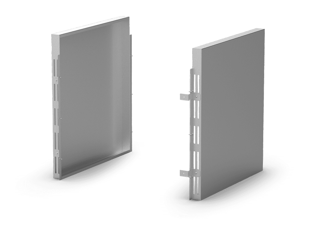 Unox Geeignet für beide Seiten des Ofens. Er ermöglicht es, den Abstand zwischen dem Ofen und anderen Wärmequellen (Fritteusen, Nudelkocher, Herde usw.) auf ein Minimum zu reduzieren. XUC273.