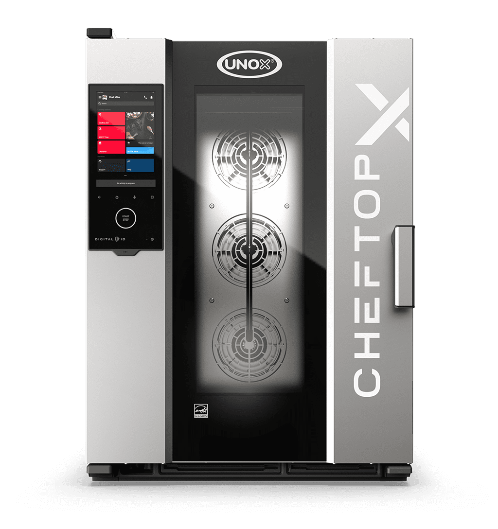 10 противней GN 1/1 Обзор профессионального пароконвектомата UNOX CHEFTOP-X™ XEDA-1011-GXRS-ET.