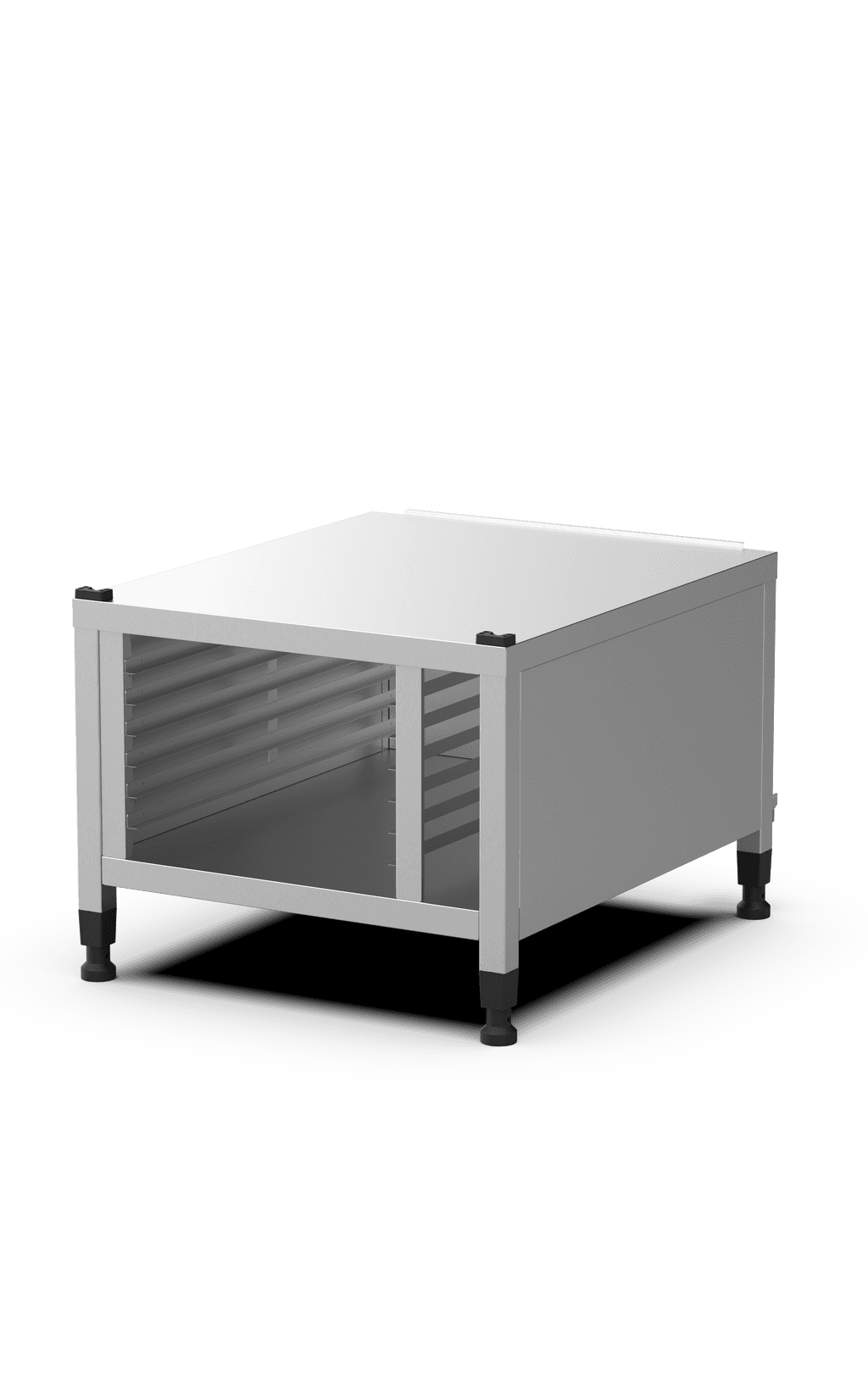 Unox The multifunctional support ideal for storing trays safely and place your oven at the perfect height to work. Equipped with side covers. XWDMA-0621-H.