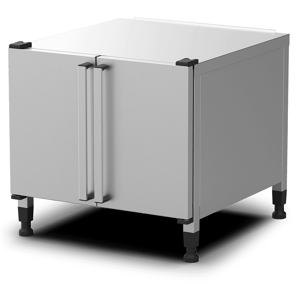 Unox Equipped with a tray-holding compartment and free space for the storage of material. XWLEA-10EF-U.