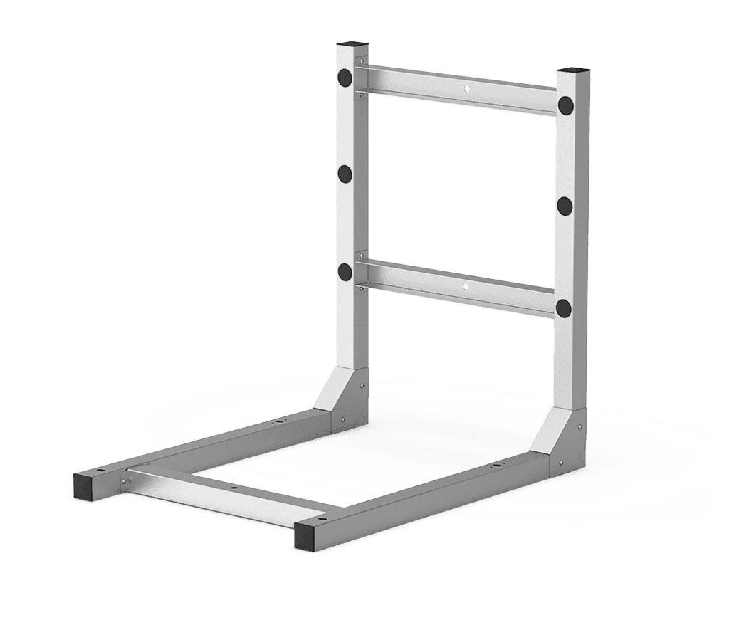 Unox Wall-mounting oven bracket. Before mounting, check the structural characteristics of the wall with a qualified professional (architect/civil engineer) to ensure it is compatible with the moment and force generated by the installed unit. XUC176.