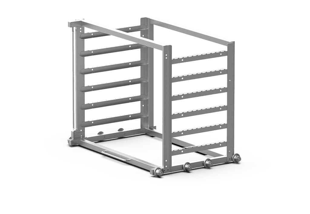 Unox It allows rapid loading and extraction of the trays, reducing the amount of time the door is open. XWDBA-0611.