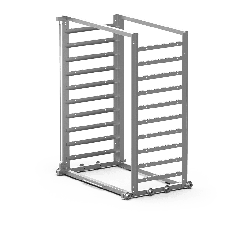 Unox It allows rapid loading and extraction of the trays, reducing the amount of time the door is open. XWDBA-1011.