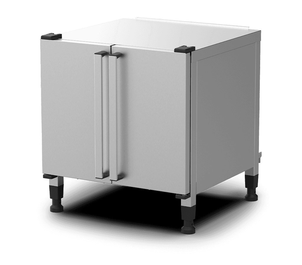 Unox Equipped with a tray-holding compartment and free space for the storage of material. XWDEA-1011-U.