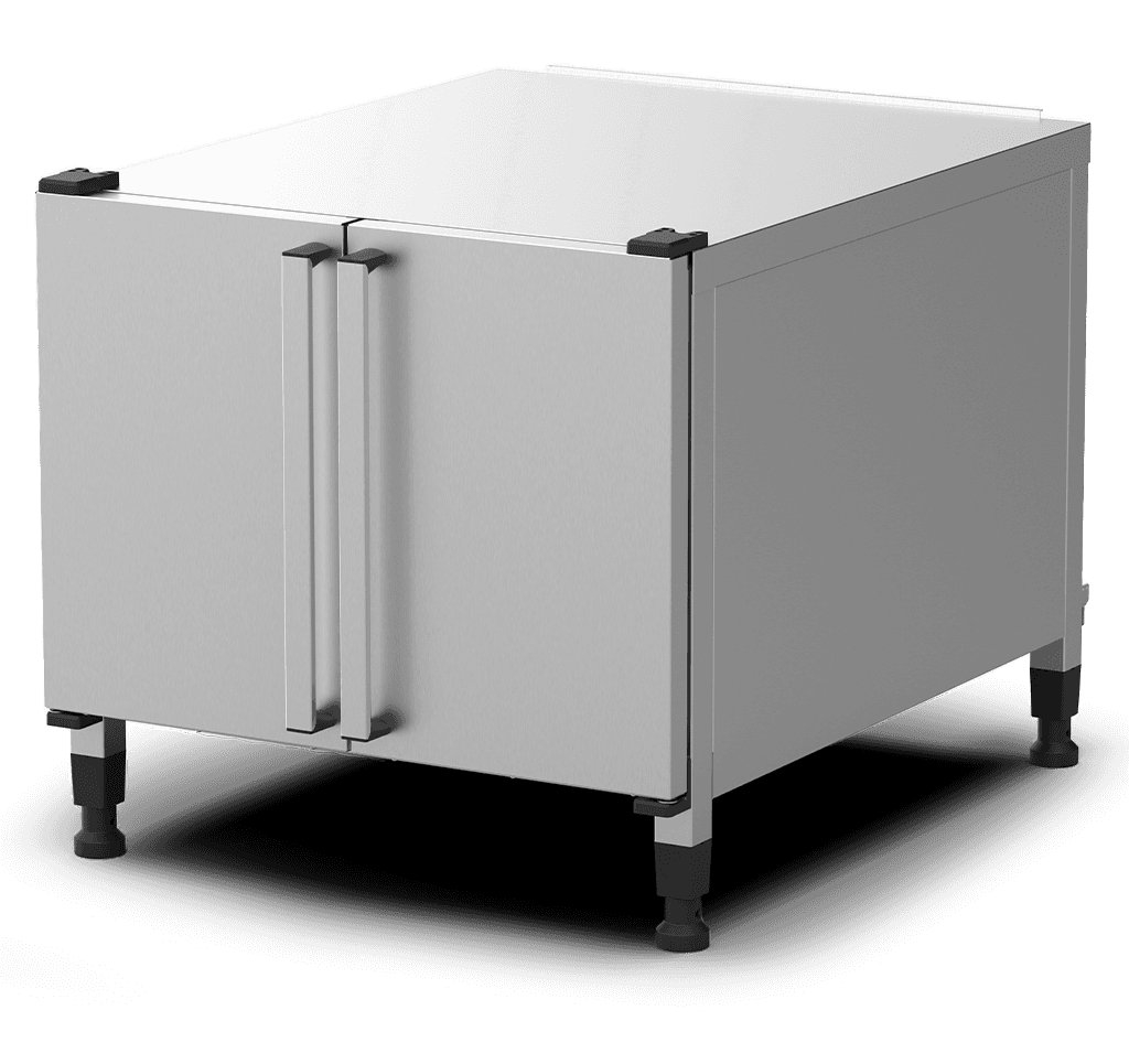 Unox Equipped with a tray-holding compartment and free space for the storage of material. XWDEA-1021-U.