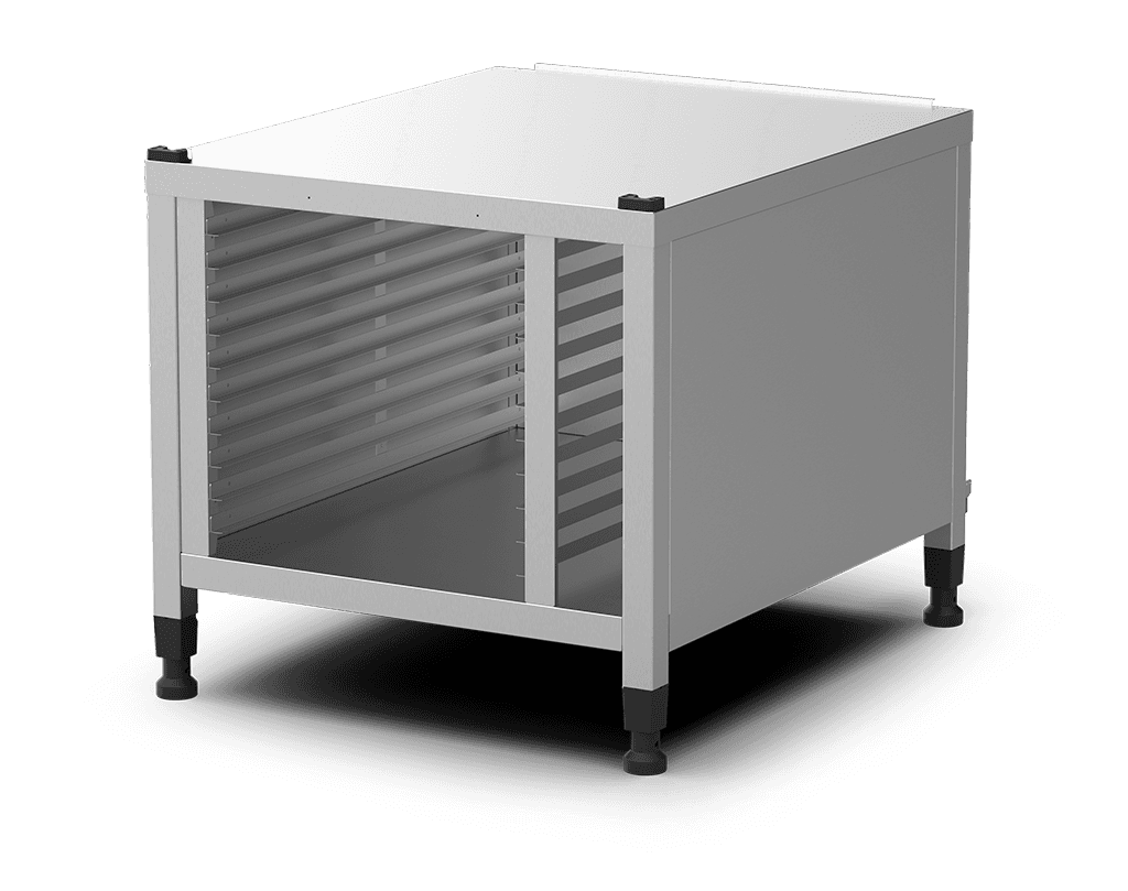 Unox The multifunctional support ideal for storing trays safely and place your oven at the perfect height to work. Equipped with side covers. XWDMA-1021-U.